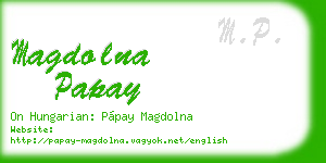 magdolna papay business card